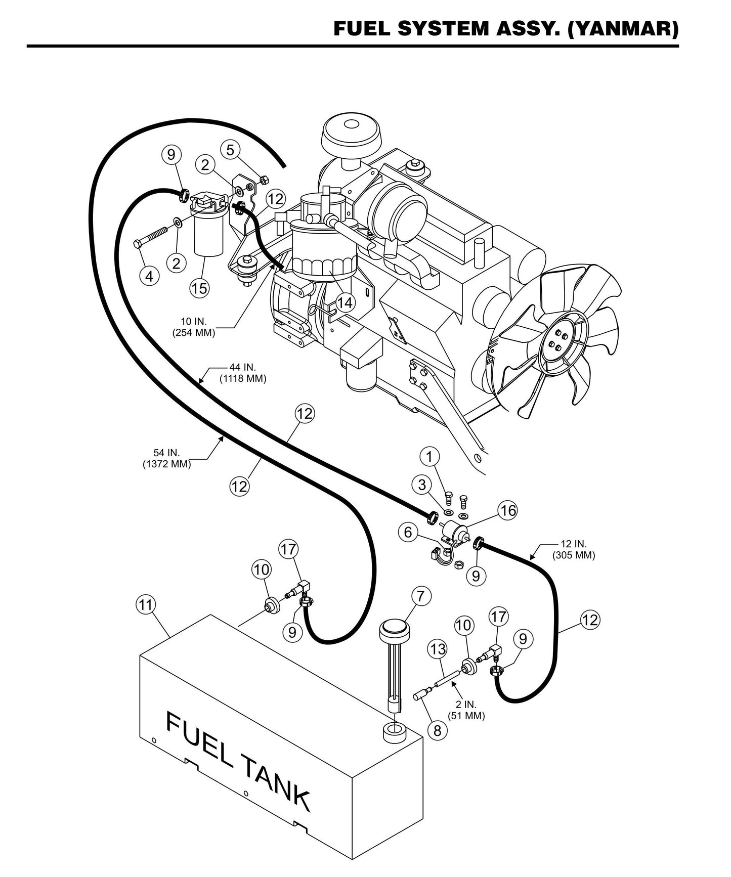 STX55J6-Y6 Fuel System Assembly (Yanmar)