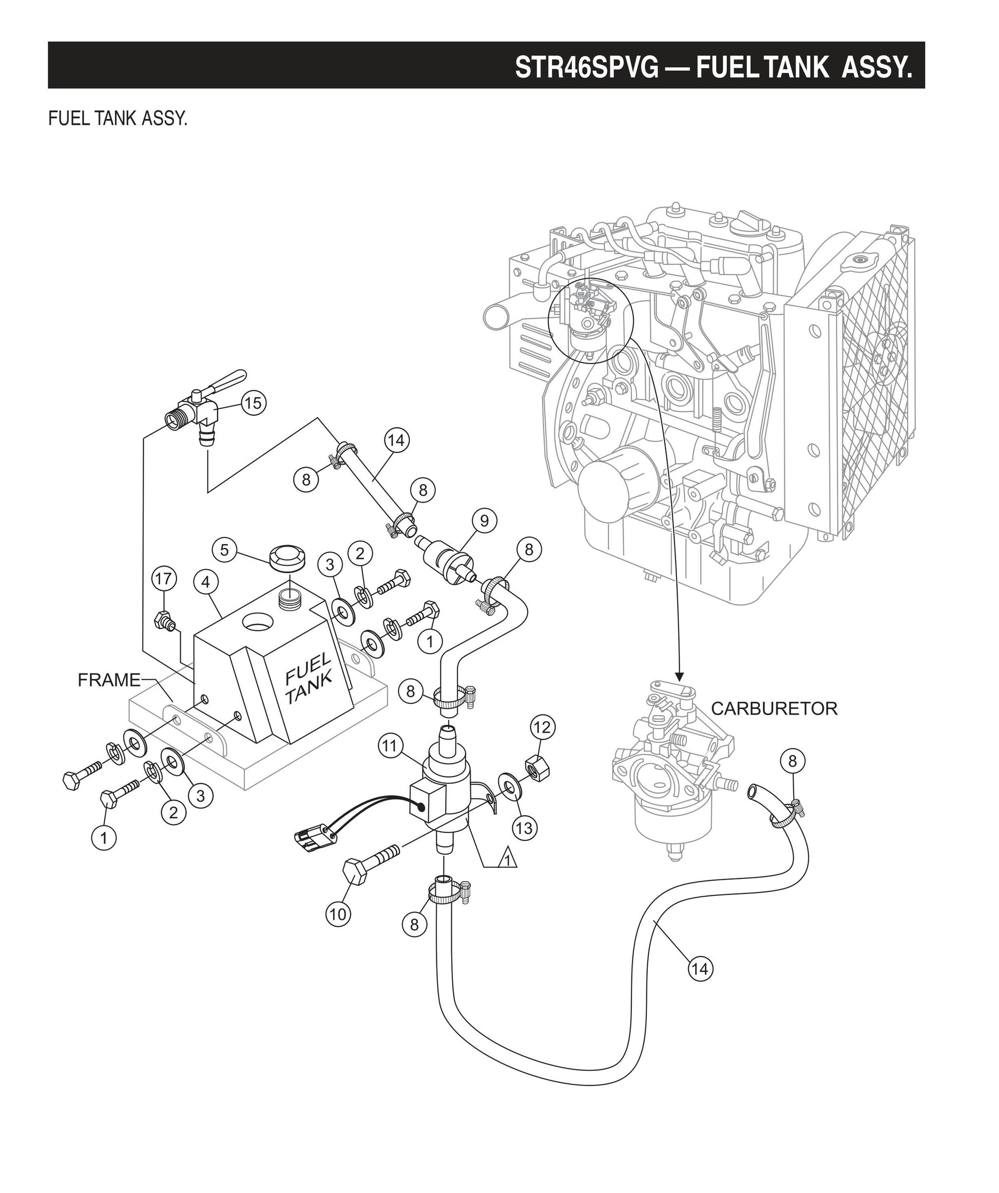 STR46SPVG STOW-Fuel Tank Assembly