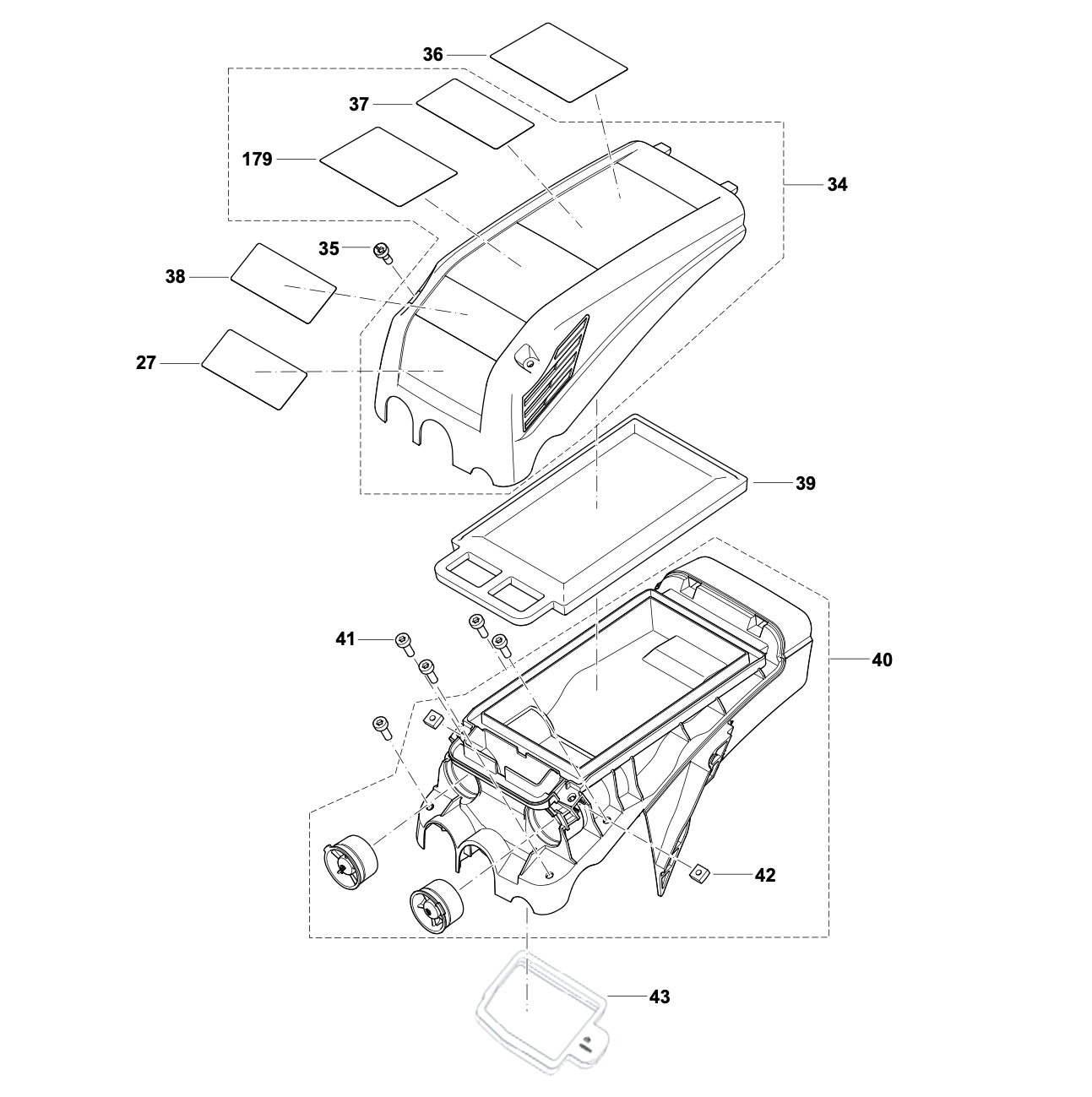 Fuel Tank, Handle Parts For Makita EK6101 PC-6114 Concrete Circular Saw