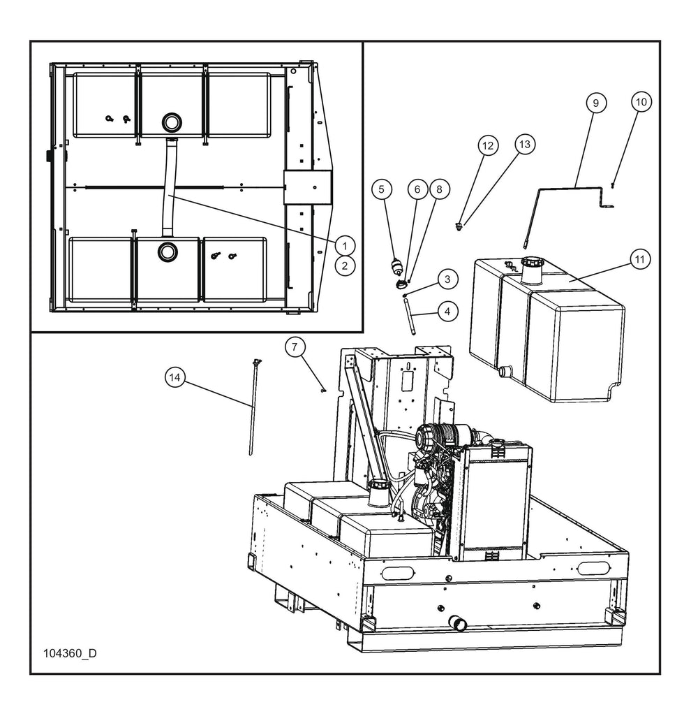 Fuel Tank Install Group (Fig 1) Parts By Allmand