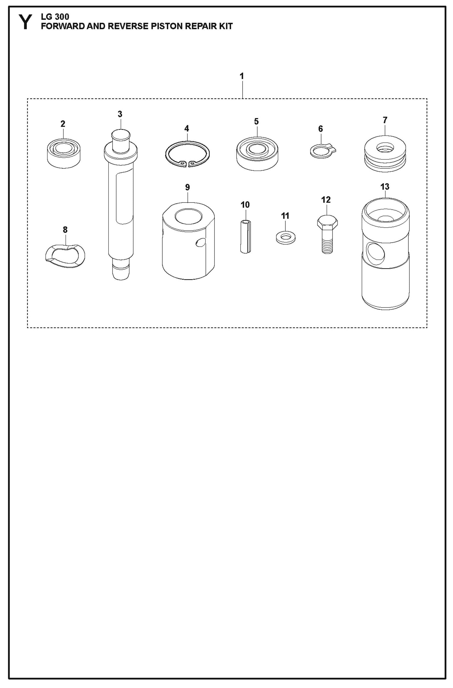 Forward And Reverse Piston Repair Kit Parts For LG 300 Petrol By Husqvarna