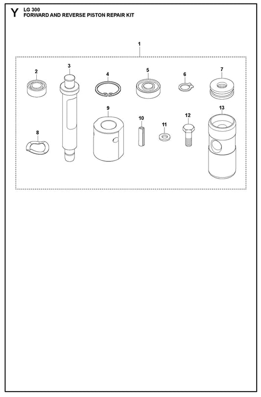 Forward And Reverse Piston Repair Kit Parts For LG 300 Petrol By Husqvarna
