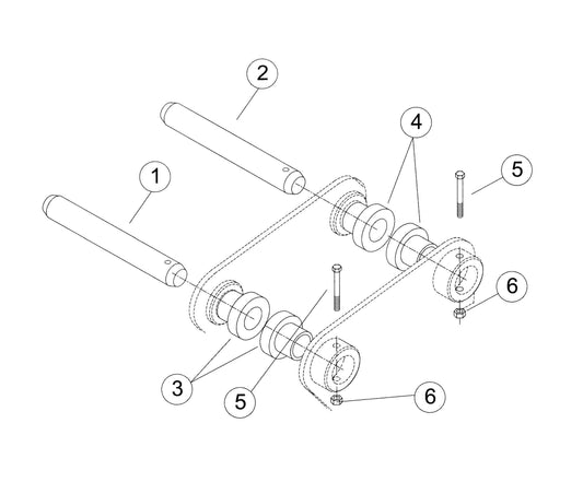 Fx35 (Serial No.1001 & Up) Mounting Pin Kit Assembly Parts