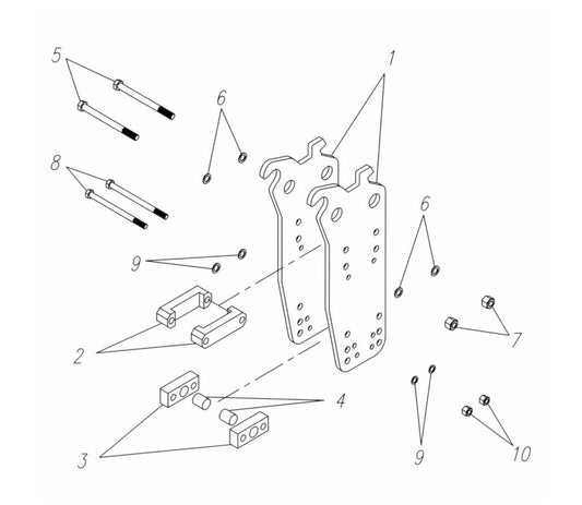 Fx55 (Serial No.1001 and Up) WB 50 Side Plate Mounting Assembly Parts