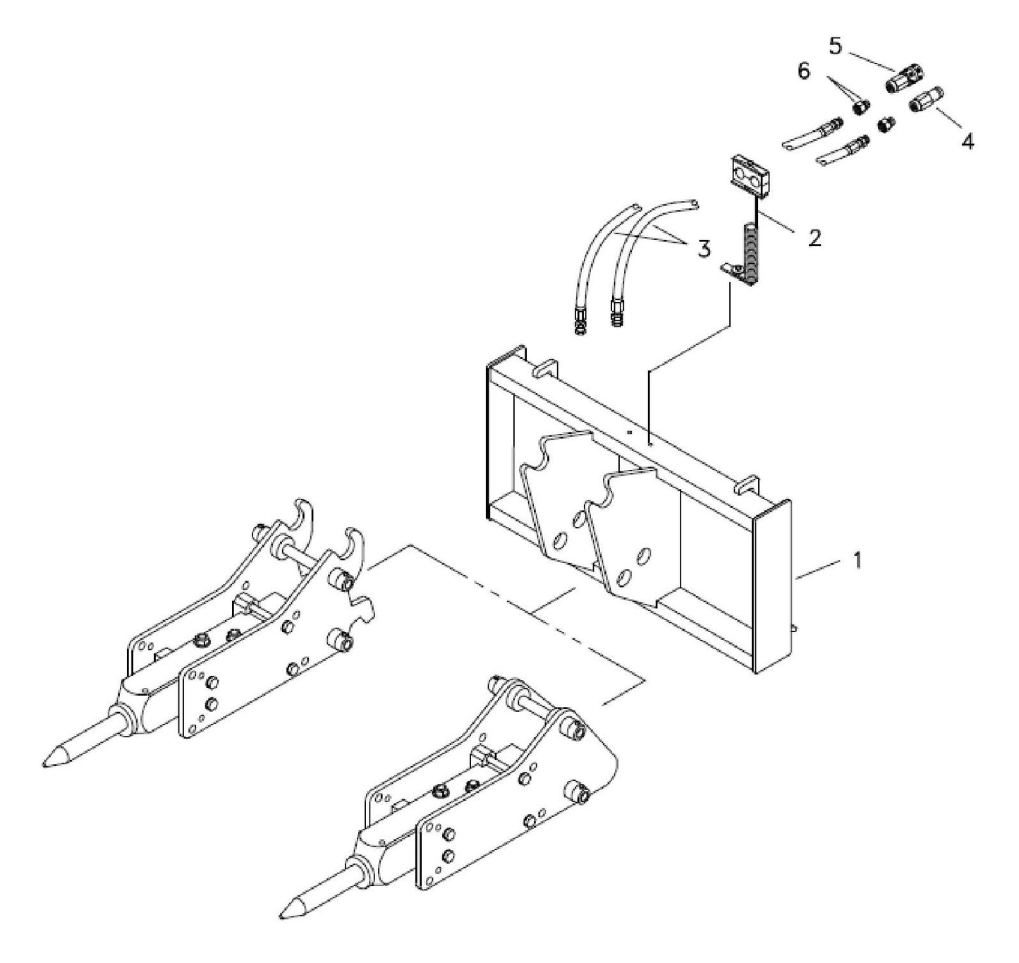 Fx55a Me Two-Position (Pin-On) Universal Quick Attach Bracket Assembly Parts by FRD Kent