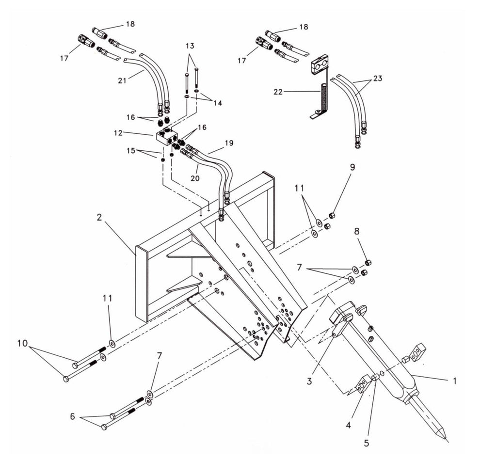 Fx55a Open Style One-Piece Rigid Quick Attach Bracket Assembly Parts by FRD Kent