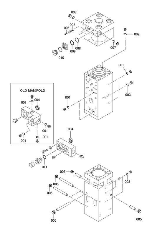 FX770Qtv Serial No.1001 ~ & Up Seal Kit-B Cylinder/Front Head/Back Head Assembly Parts
