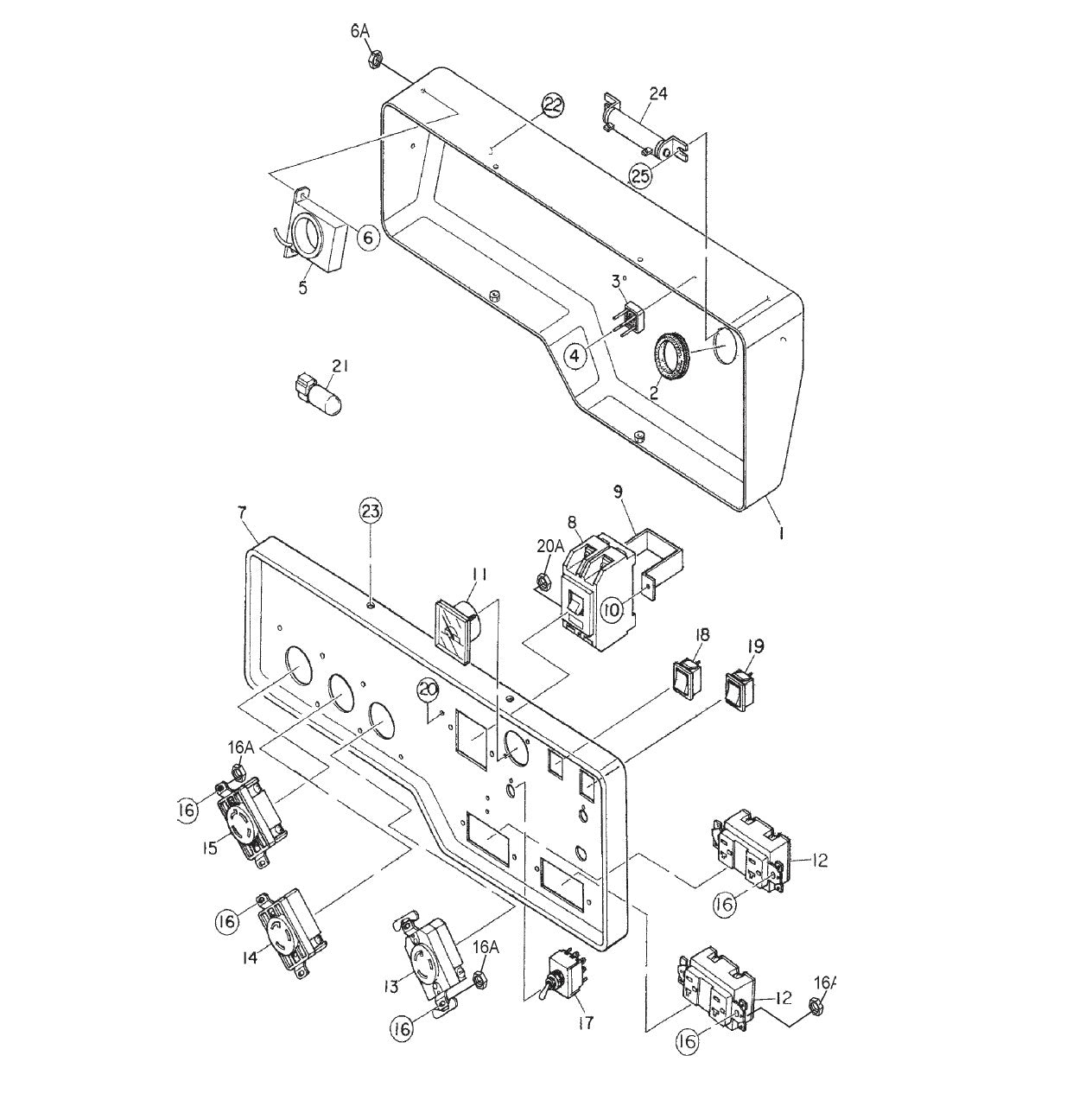 GA-45R GA4.5RA Control Box Assembly  Parts By Multiquip