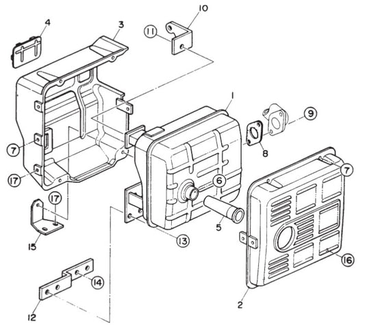 GA6HZR GA-6HZR —Muffler Assy. Parts By Multiquip 