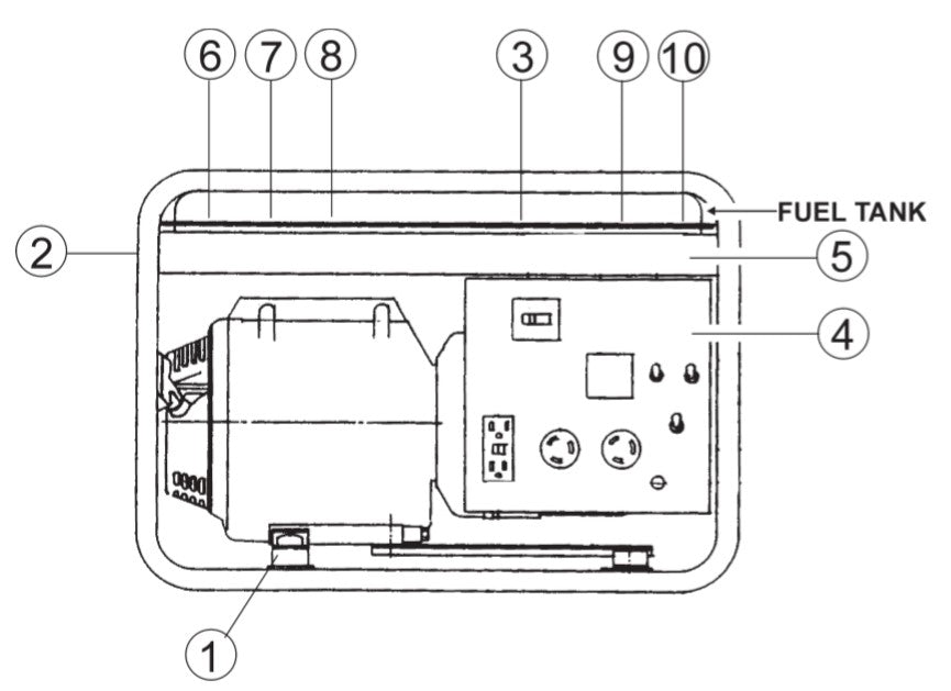 GA6HZ A.C. Portable Generator Parts by Multiquip