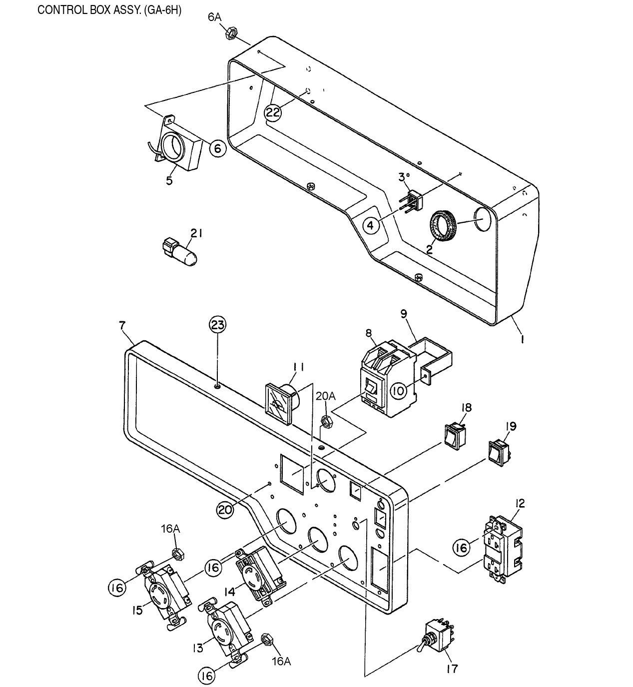 GA6H GA-6HA — Control Box Assembly Parts By Multiquip