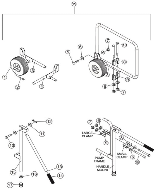 GA25HR GA2.5HR UWKB Wheel Kit Assy.(Option) Parts By Multiquip 