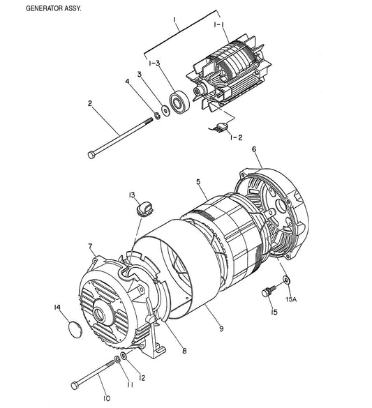 GA29R GA-2.9R Generator Assy. Parts By Multiquip 