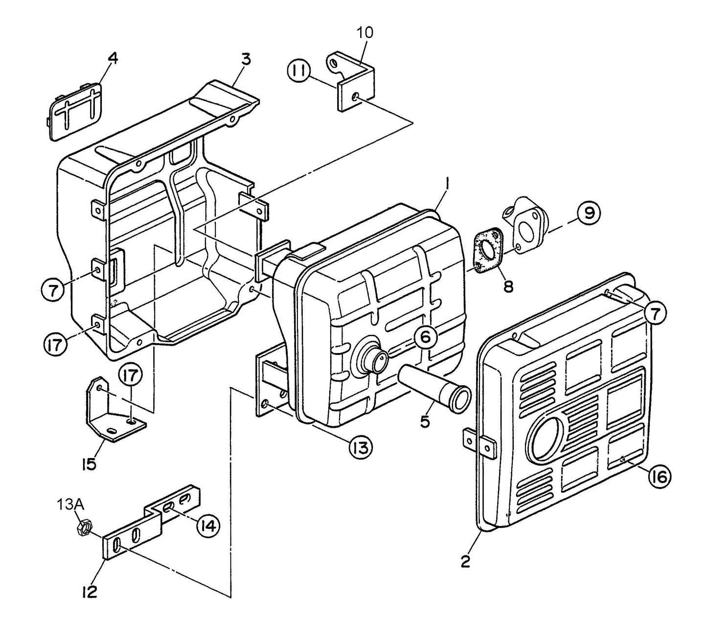 GA3.6H Series Muffler Assembly Parts