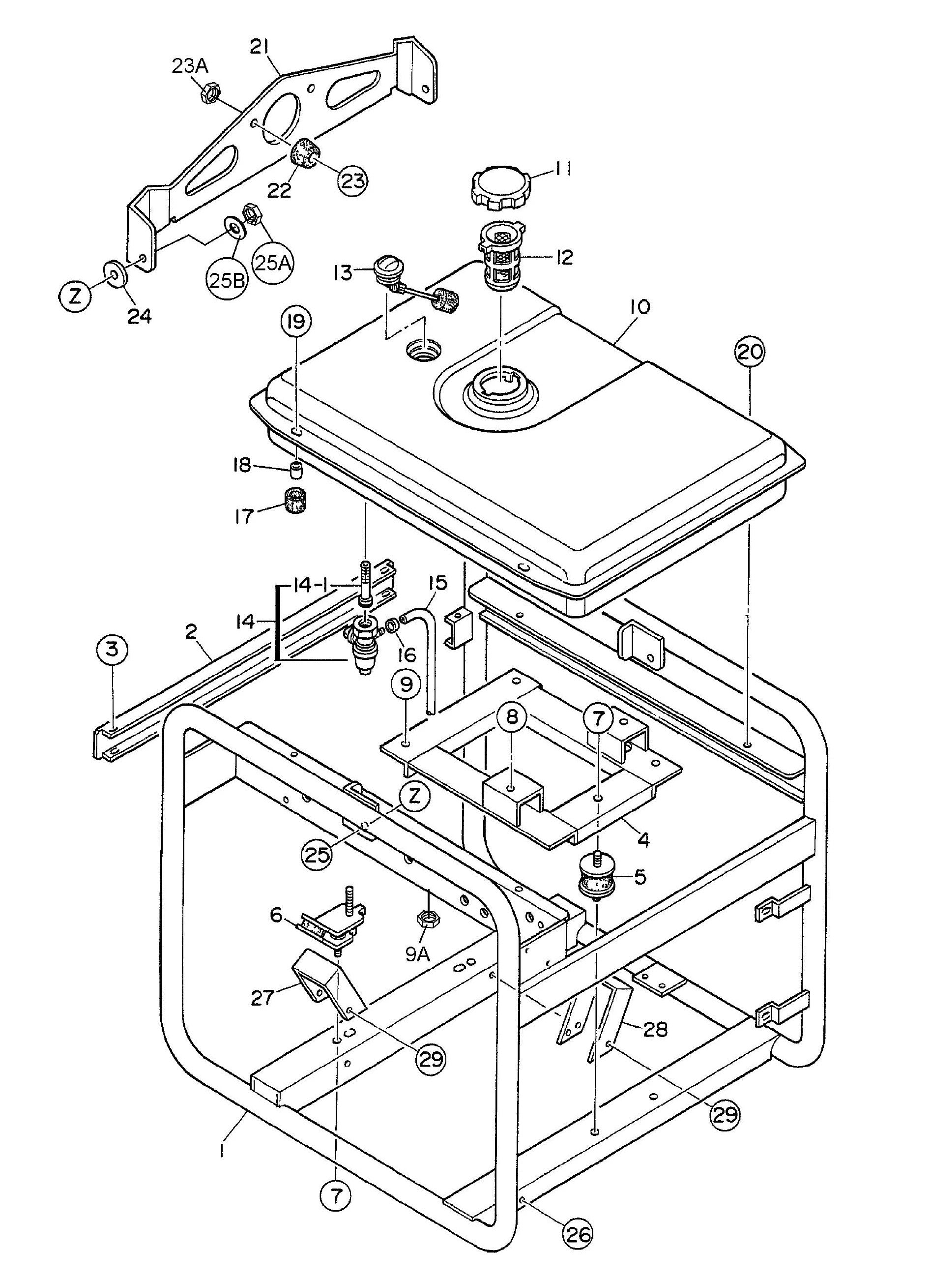 GA3.6H Series Pipe Frame Assembly (GA-3.6H/GA3.6HA) Parts