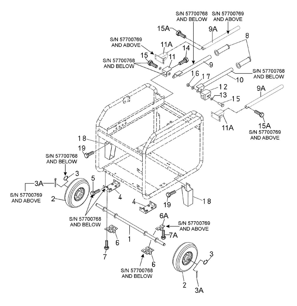 GA3.6HR  Wheel Kit Assembly Parts By Multiquip