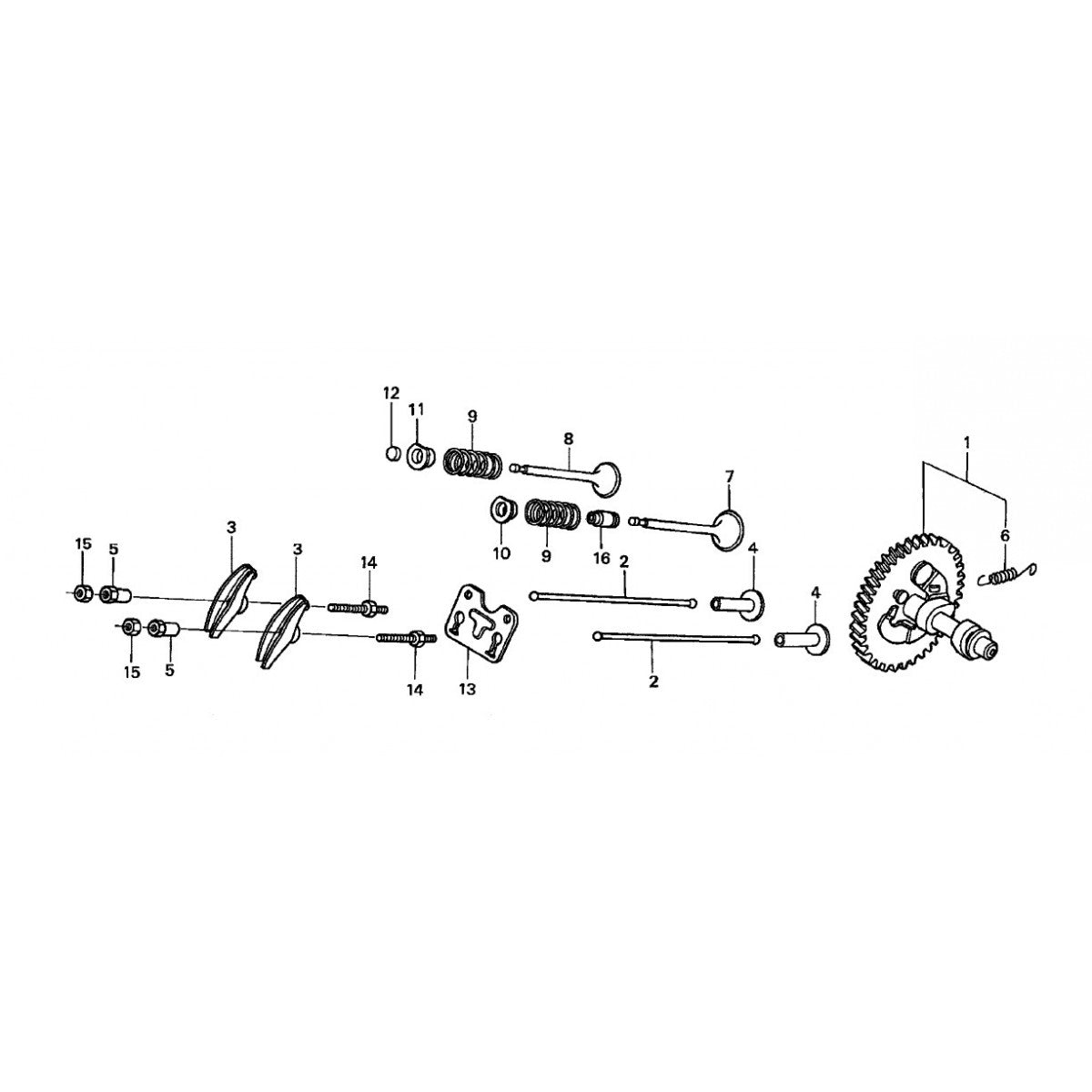 GA36HZ GA36H GA36HA HONDA GX240K1EDN2 ENGINE —Camshaft Assy. Parts By Multiquip