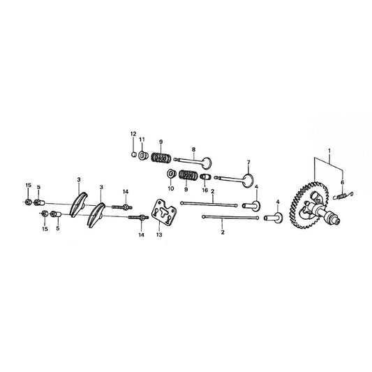 GA36HZ GA36H GA36HA HONDA GX240K1EDN2 ENGINE —Camshaft Assy. Parts By Multiquip