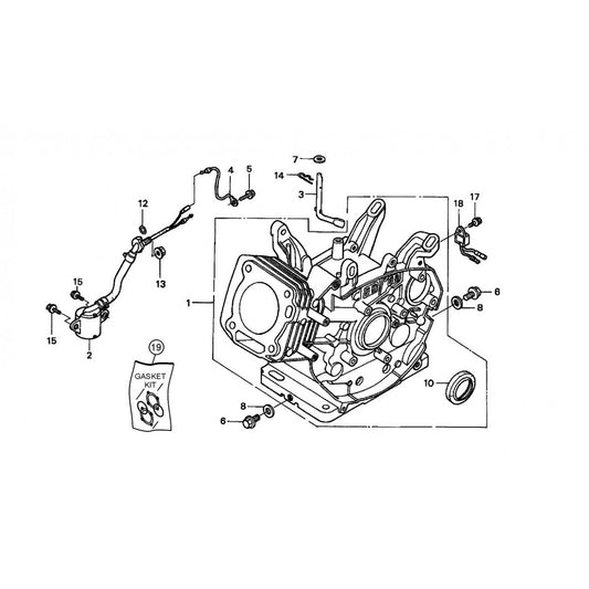 GA36HZ GA36H GA36HA HONDA GX240K1EDN2 ENGINE —Cylinder Barrel Assy. Parts By Multiquip