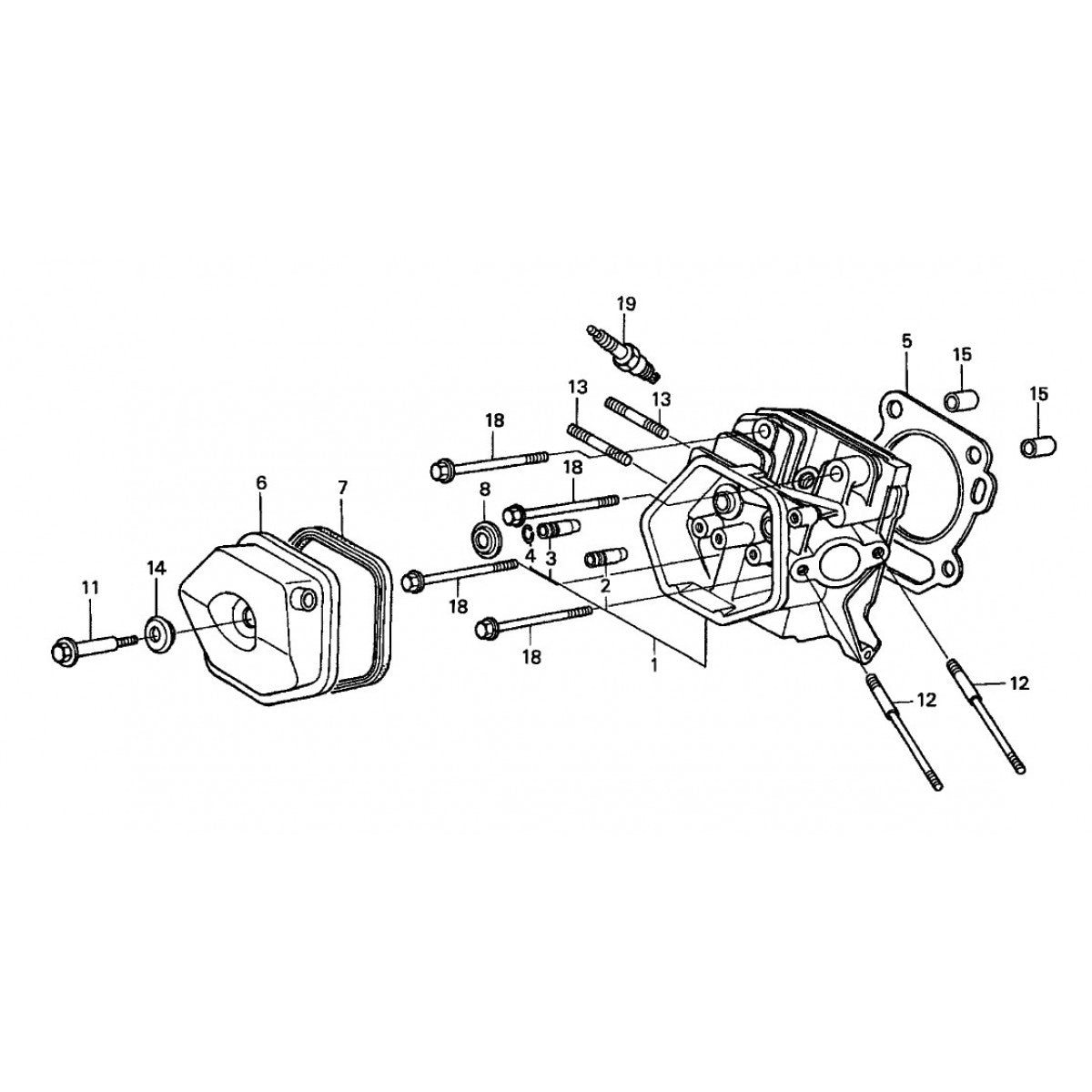 GA36HZ GA36H GA36HA HONDA GX240K1EDN2 ENGINE —Cylinder Head Assy. Parts By Multiquip