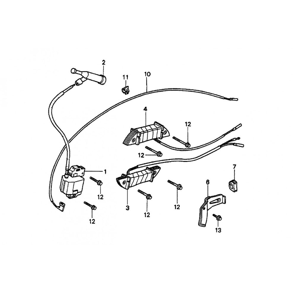GA36HZ GA36H GA36HA HONDA GX240K1EDN2 ENGINE —Ignition Coil Assy. Parts By Multiquip