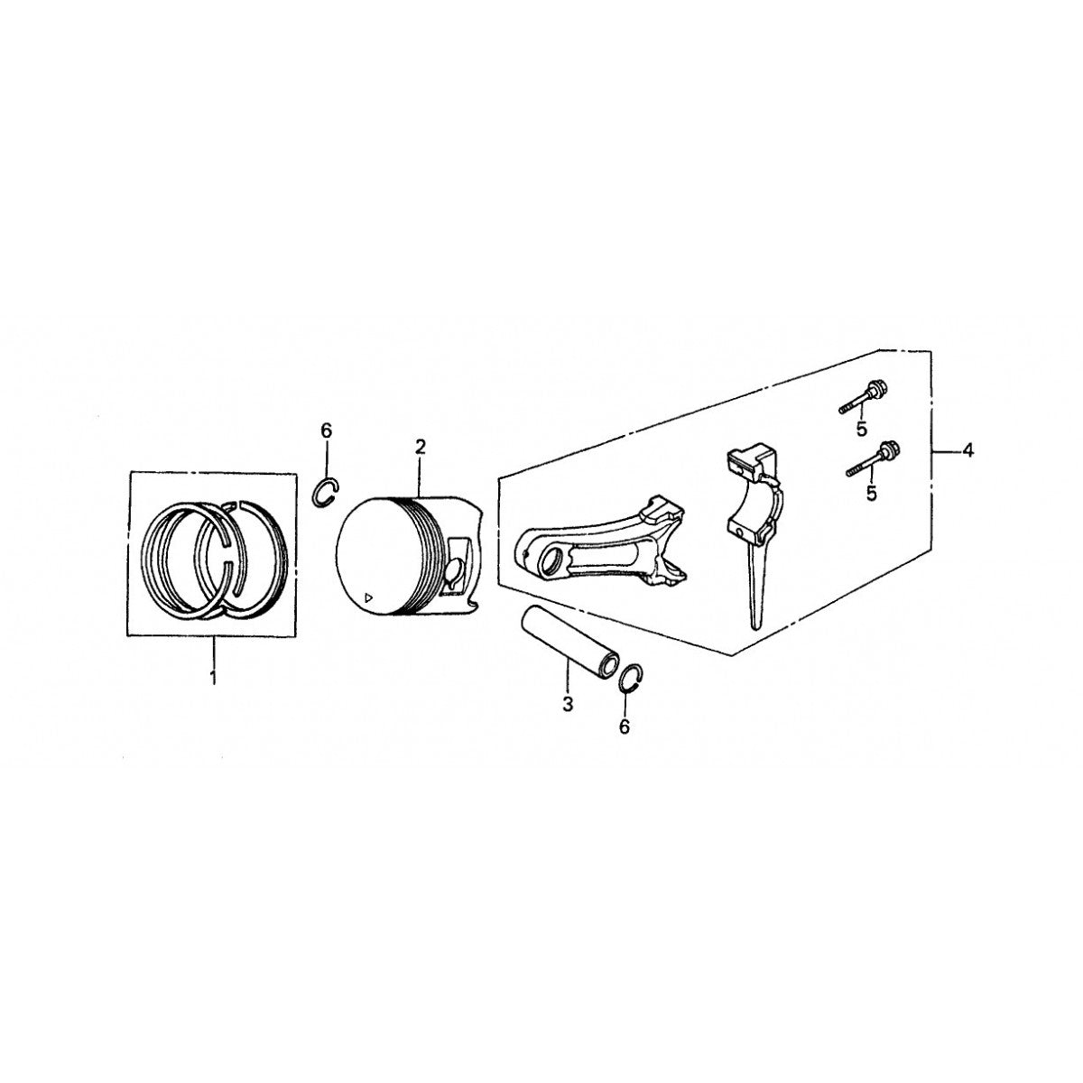 GA36HZ GA36H GA36HA HONDA GX240K1EDN2 ENGINE —Piston Assy. Parts By Multiquip