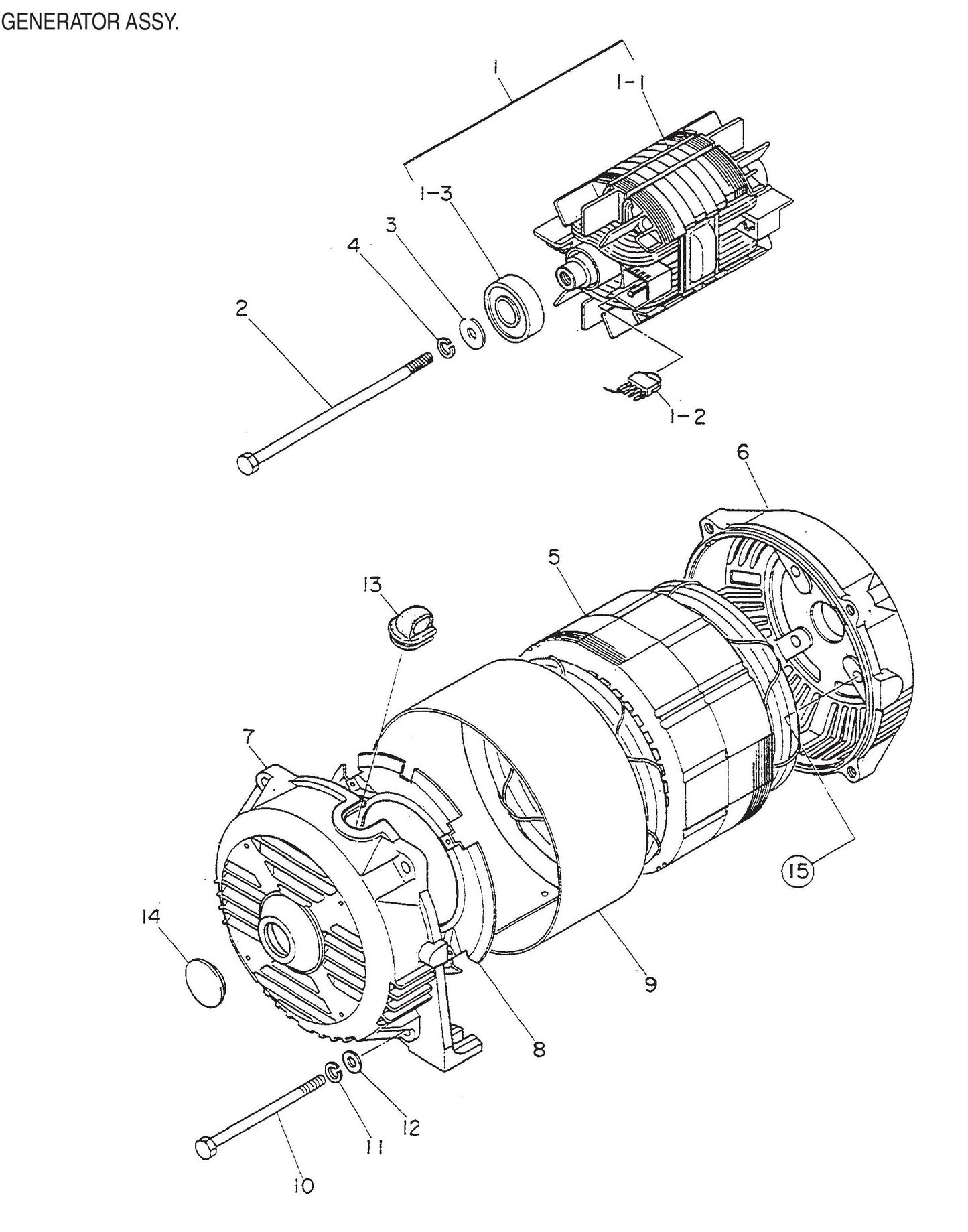 GA36RZ3 GA-3.6RZ3 Generator Assembly Parts by Multiquip
