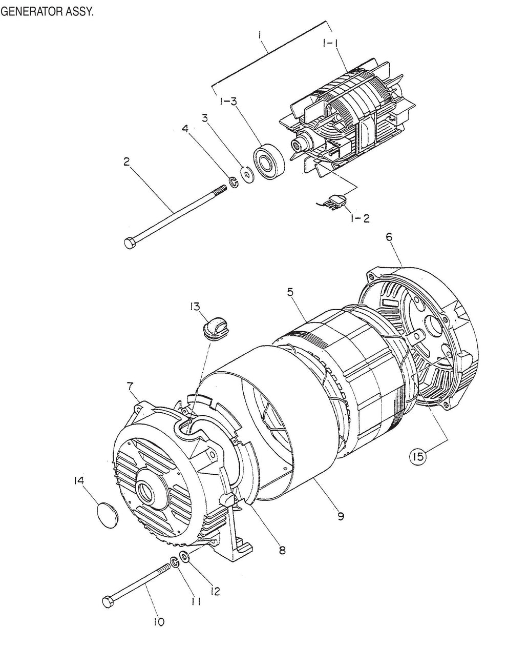 GA36RZ3 GA-3.6RZ3 Generator Assembly Parts by Multiquip