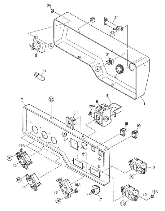 GA4.5R/GA4.5RA Control Box Assembly (GA-4.5RA only) Parts