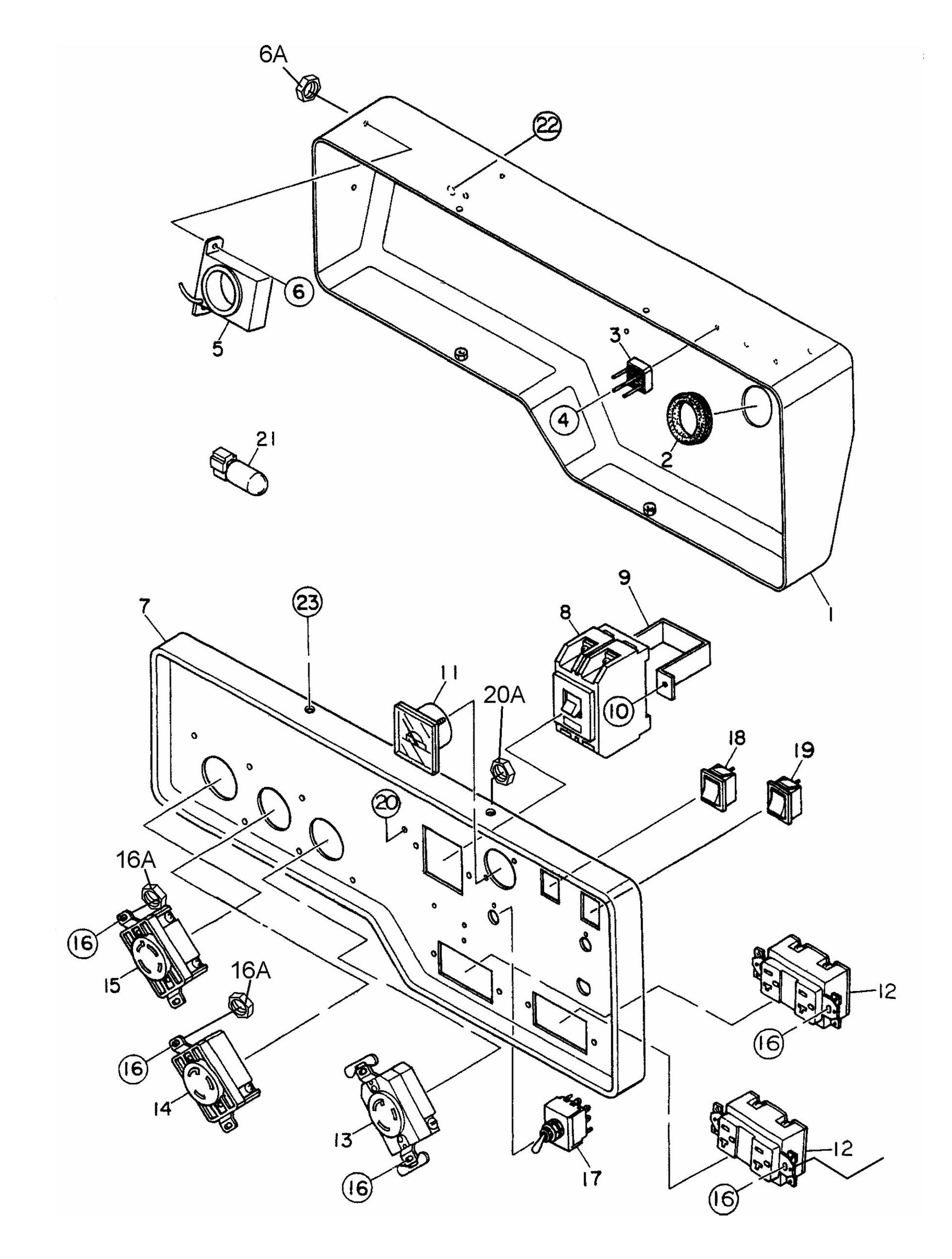 GA-6H/GA-6HA Control Box Assembly (GA-6HA) Parts