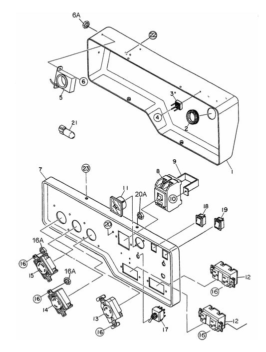 GA-6H/GA-6HA Control Box Assembly (GA-6HA) Parts