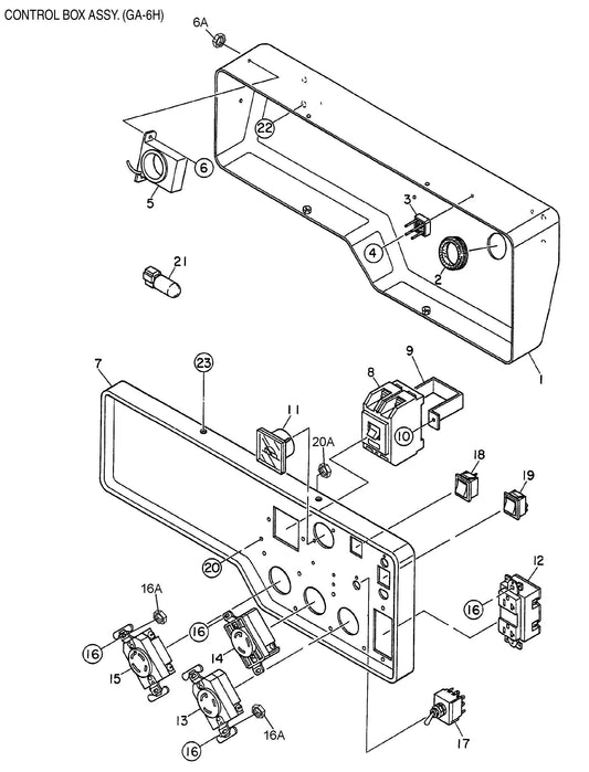 GA-6H/GA-6HA Control Box Assembly (GA-6H) Parts