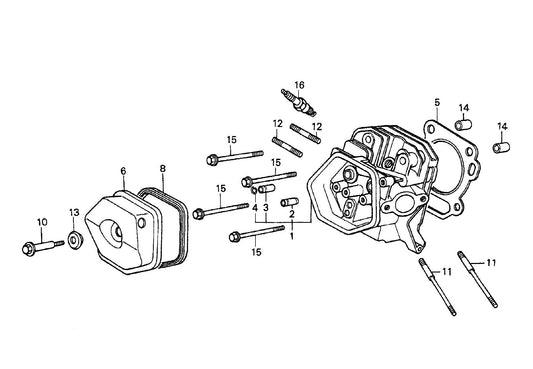 GA6HB GA6HEB HONDA GX340R2EDE2/EDN2 Cylinder Head Assembly Parts By Multiquip