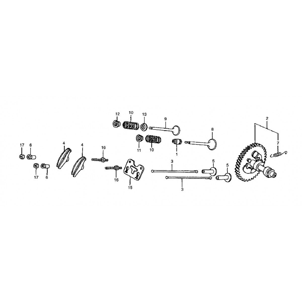 GA6HB GA6HEB HONDA GX340RT2EDE2/EDN2 Camshaft Assy. Parts By Multiquip