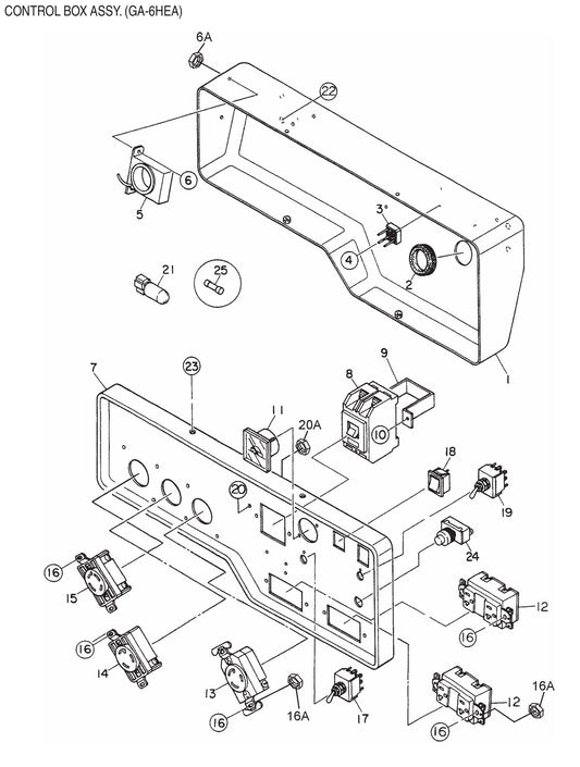 GA6HE GA6HEA Control Box Assembly (GA6HEA) Parts By Multiquip