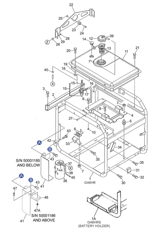 GA6HR GA6HRS —Pipe Frame Assembly Parts By Multiquip