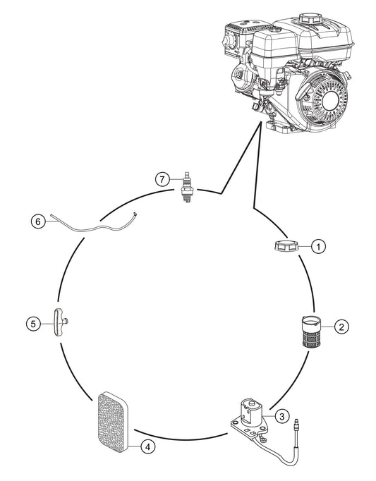 GA6HR/GA6HRS Engine Service Assembly Parts