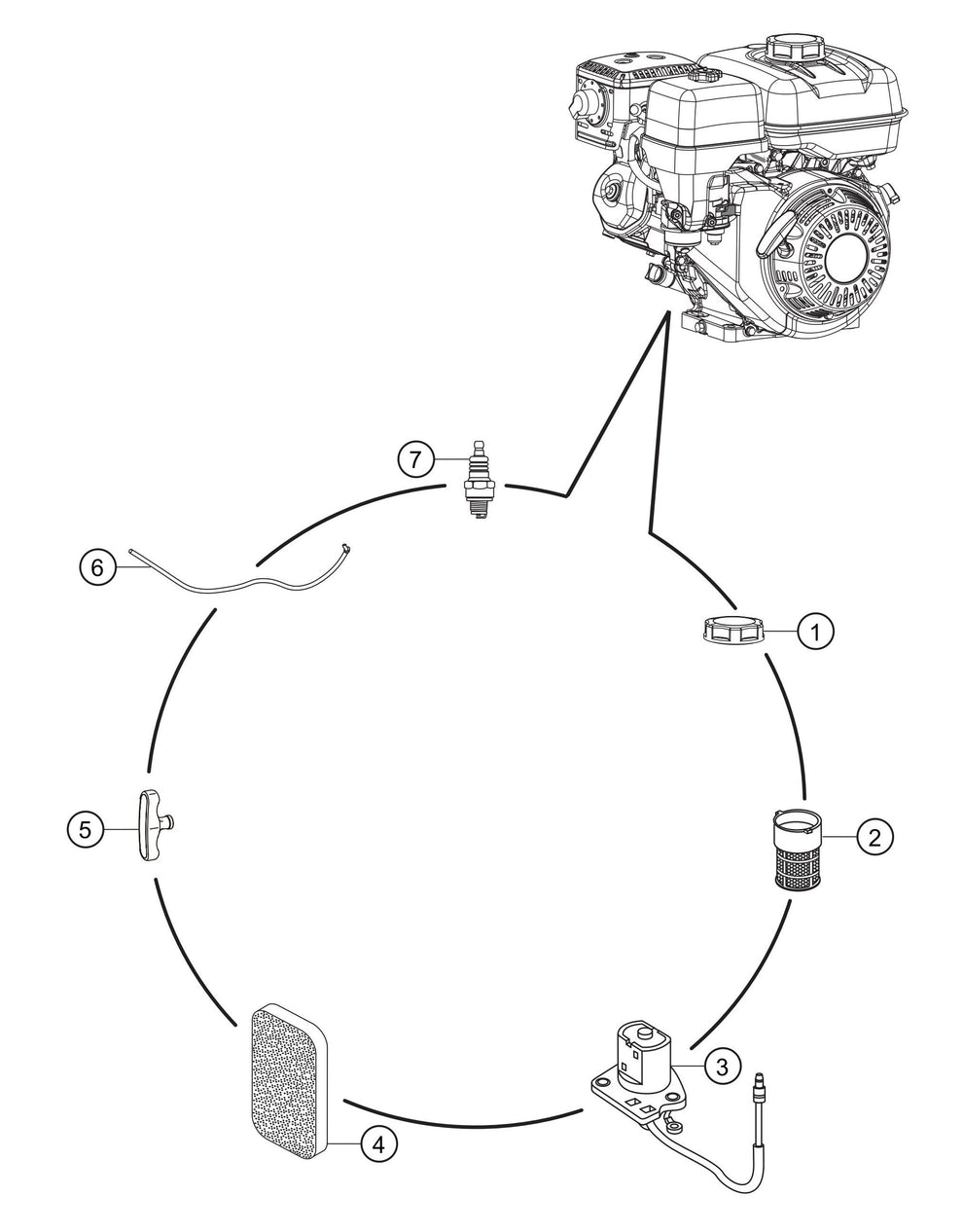 GA6HR/GA6HRS Engine Service Assembly Parts
