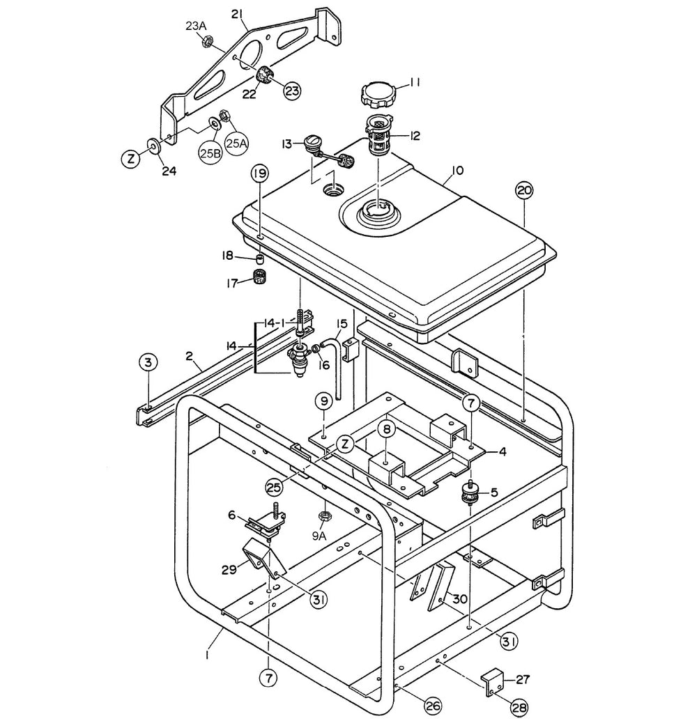 GA6H GA6HA Pipe Frame Assembly Parts By Multiquip