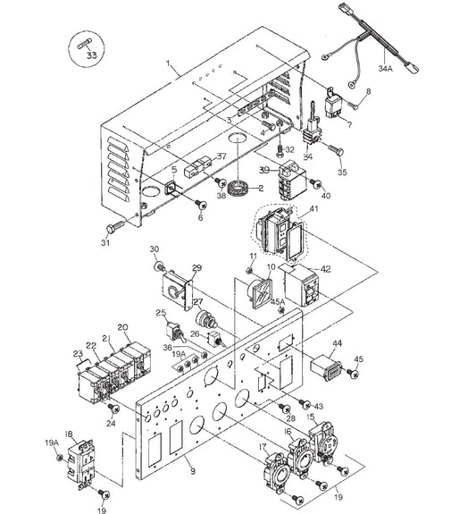 GA97HEA GA9.7HEA — Control Box Assembly (S/N 5681189 And Above) Parts By Multiquip