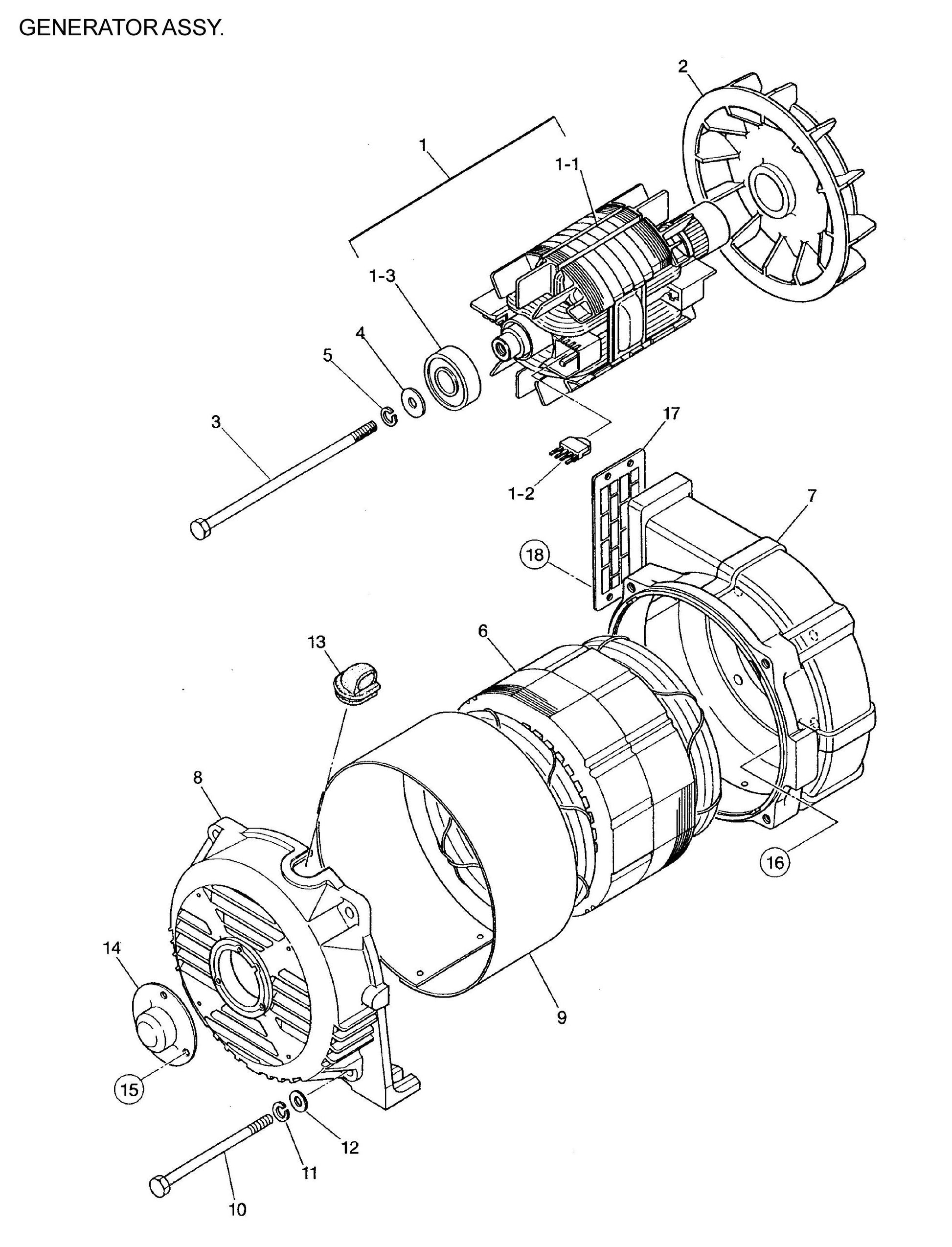 GA97HZ GA-9.7 HZ — Generator Assembly Parts By Multiquip