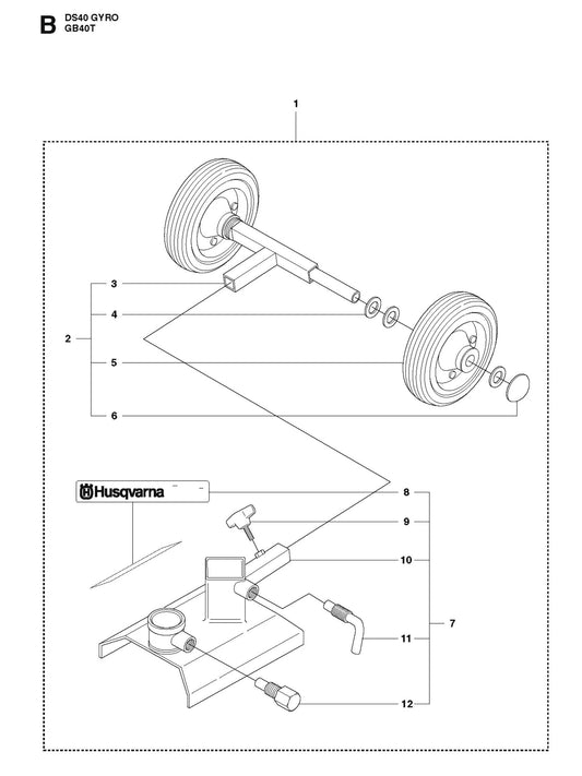 GB40T Parts for DS 40 Gyro By Husqvarna