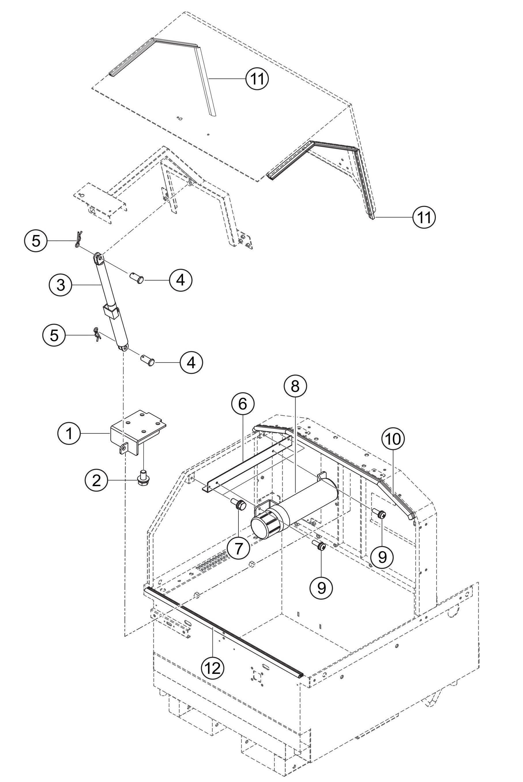 GBX12SK GloBug Lighting System Rear Enclosure/Cover Assembly Parts by Multiquip