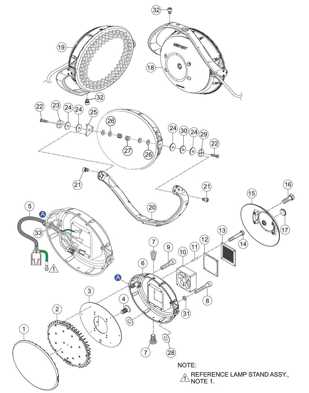 GBX12SK GloBug Lighting System Lamp Assembly (Version 3) Part by Multiquip