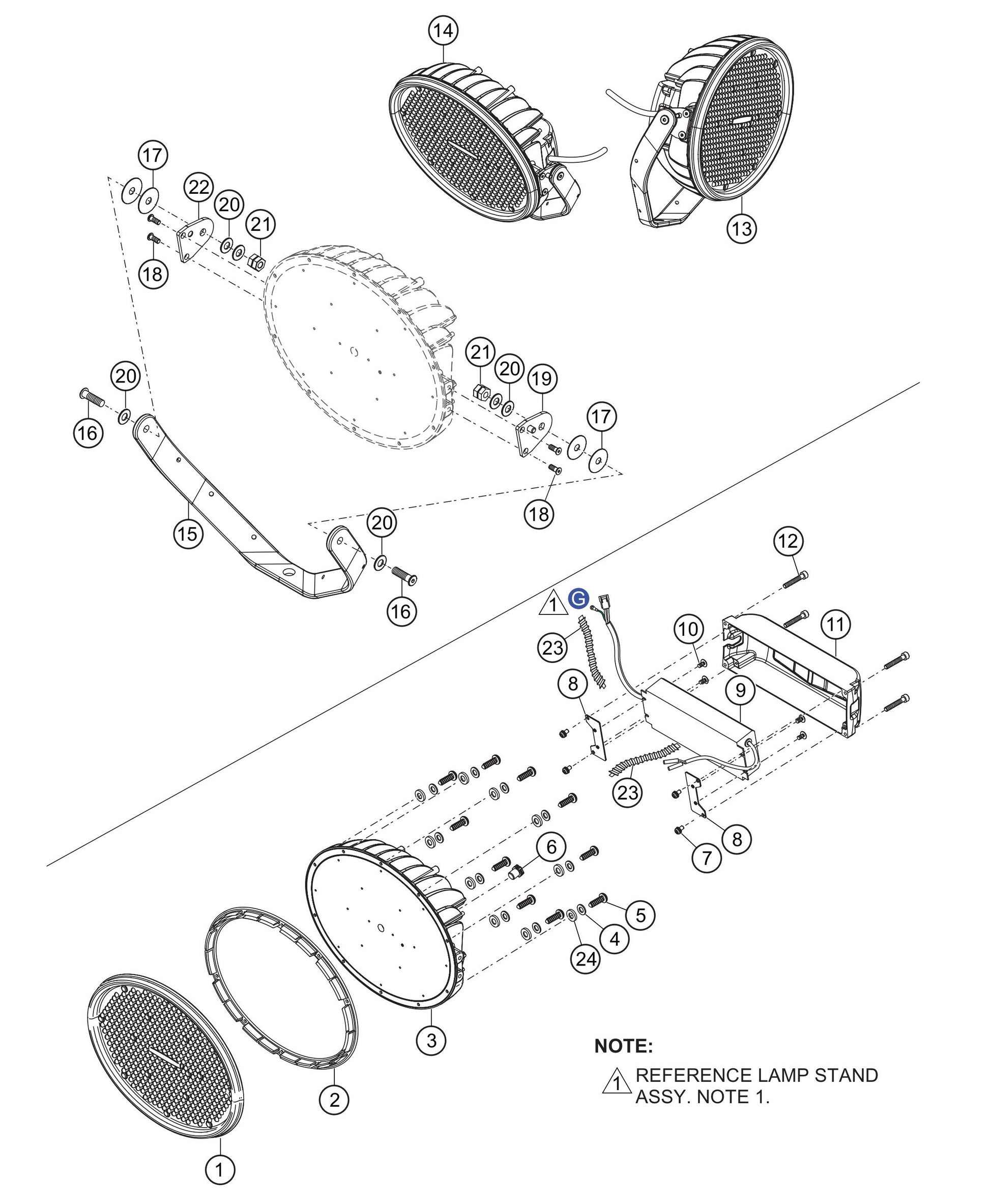 GBX12SK GloBug Lighting System Lamp Assembly (Version 4) Part by Multiquip