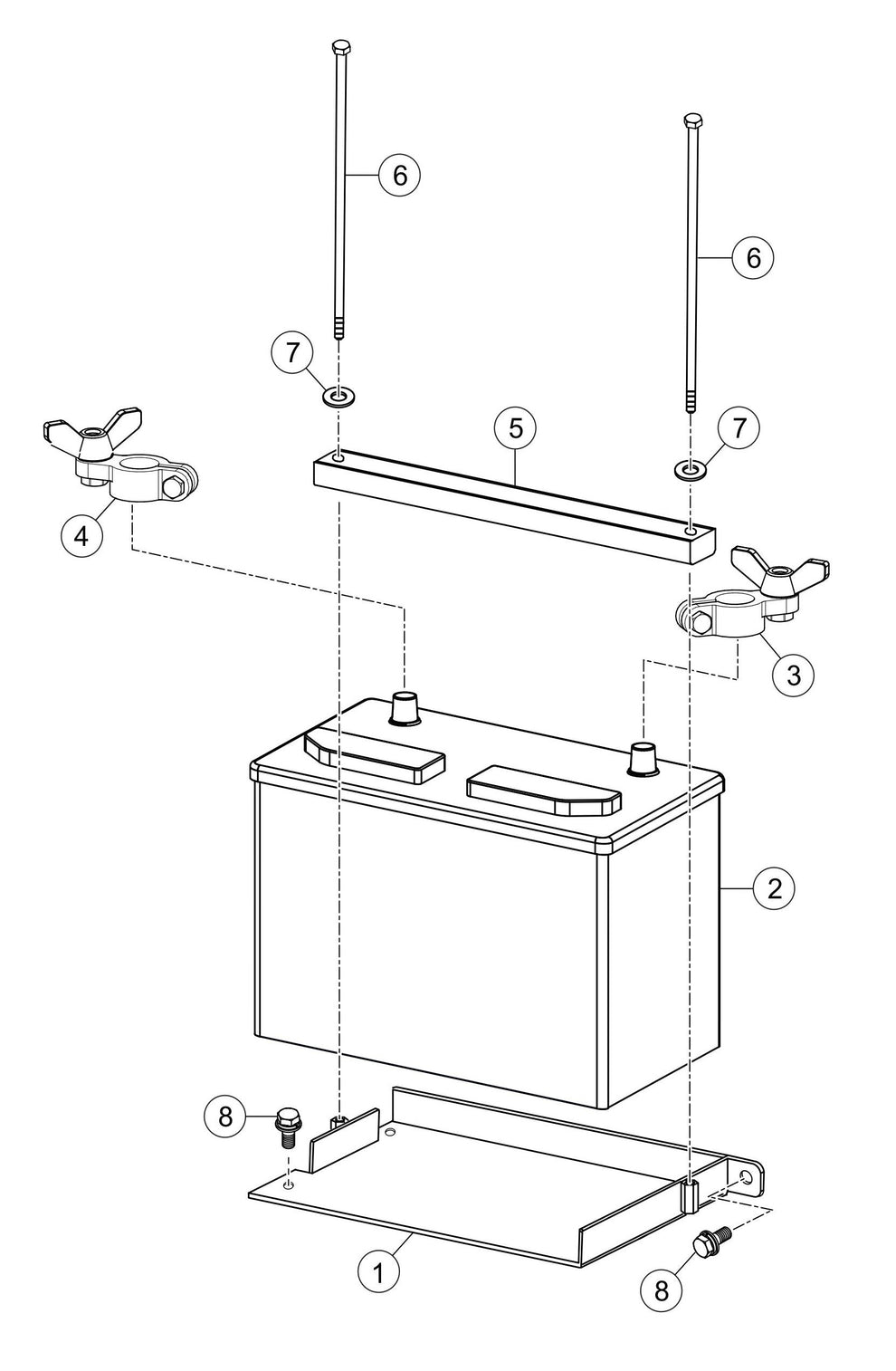 GBX12SK GloBug Lighting System Battery Assembly Part by Multiquip