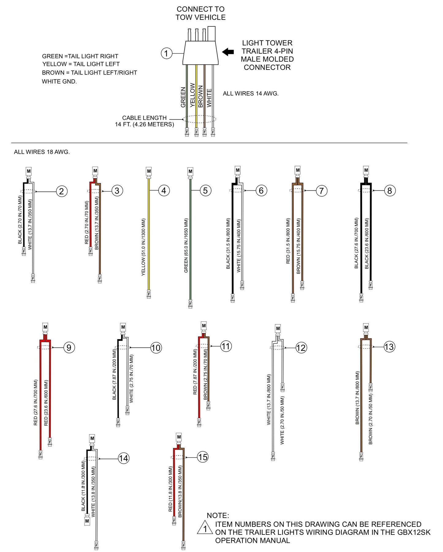 GBX12SK GloBug Lighting System Trailer Wiring Lights Assembly Part by Multiquip