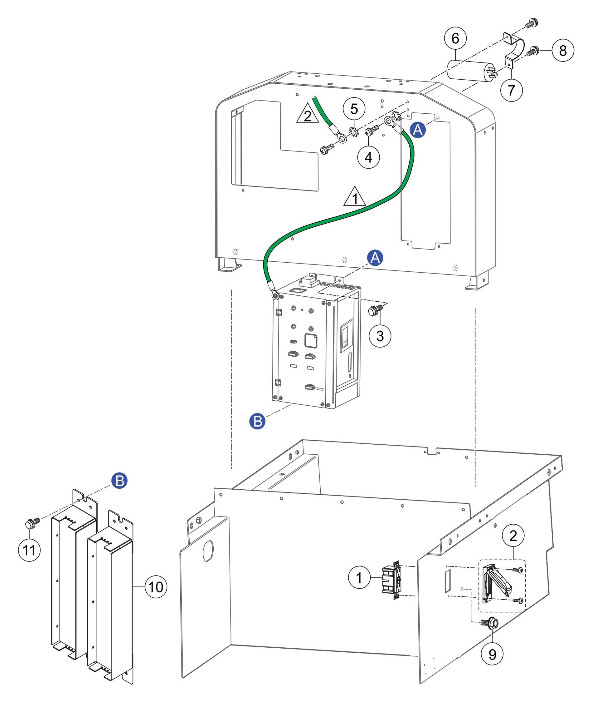 GBX24BK GloBug Lighting System Frame 2 (Control Box) Assembly Parts by Multiquip