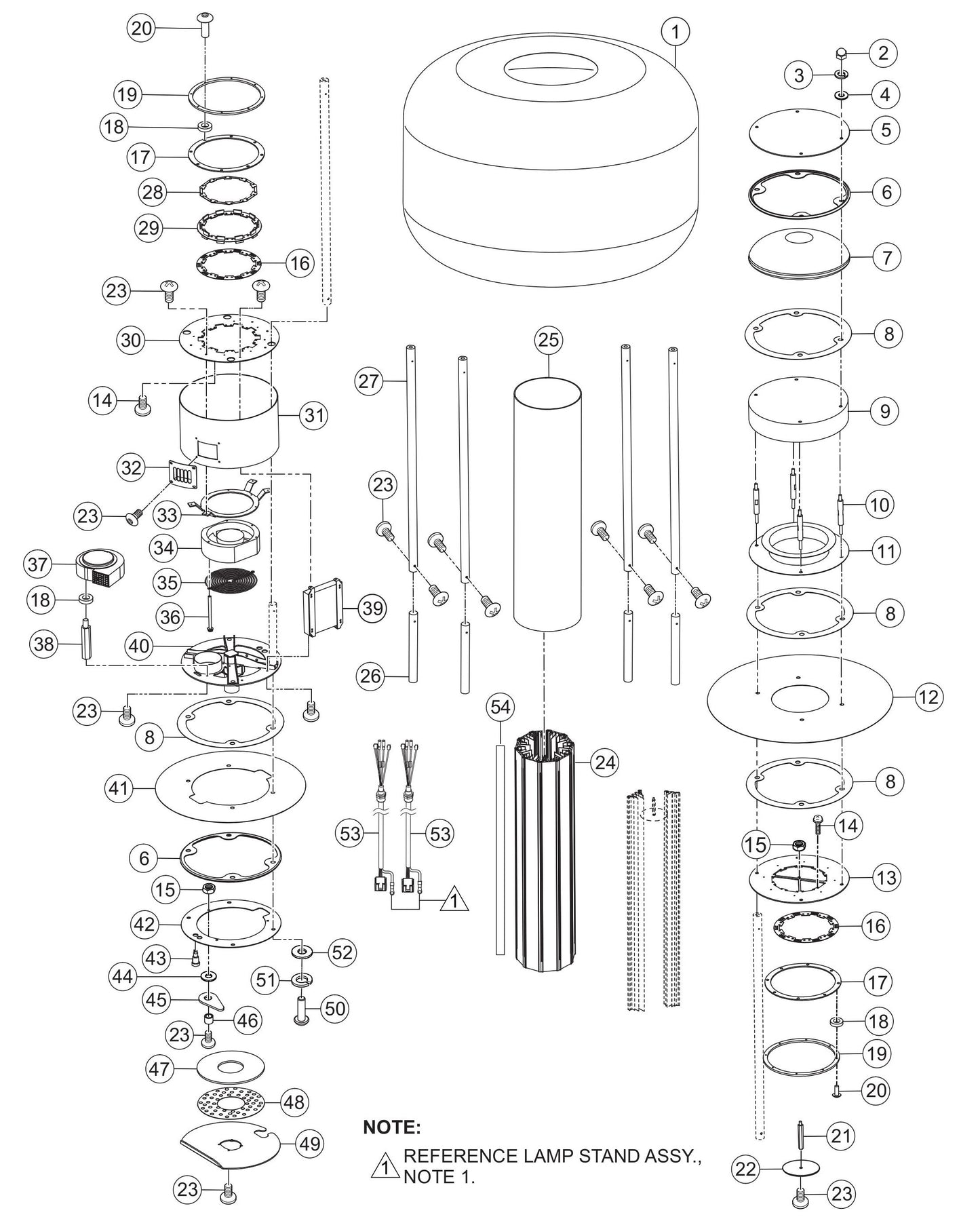 GBX24BK GloBug Lighting System Lamp Assembly Part by Multiquip