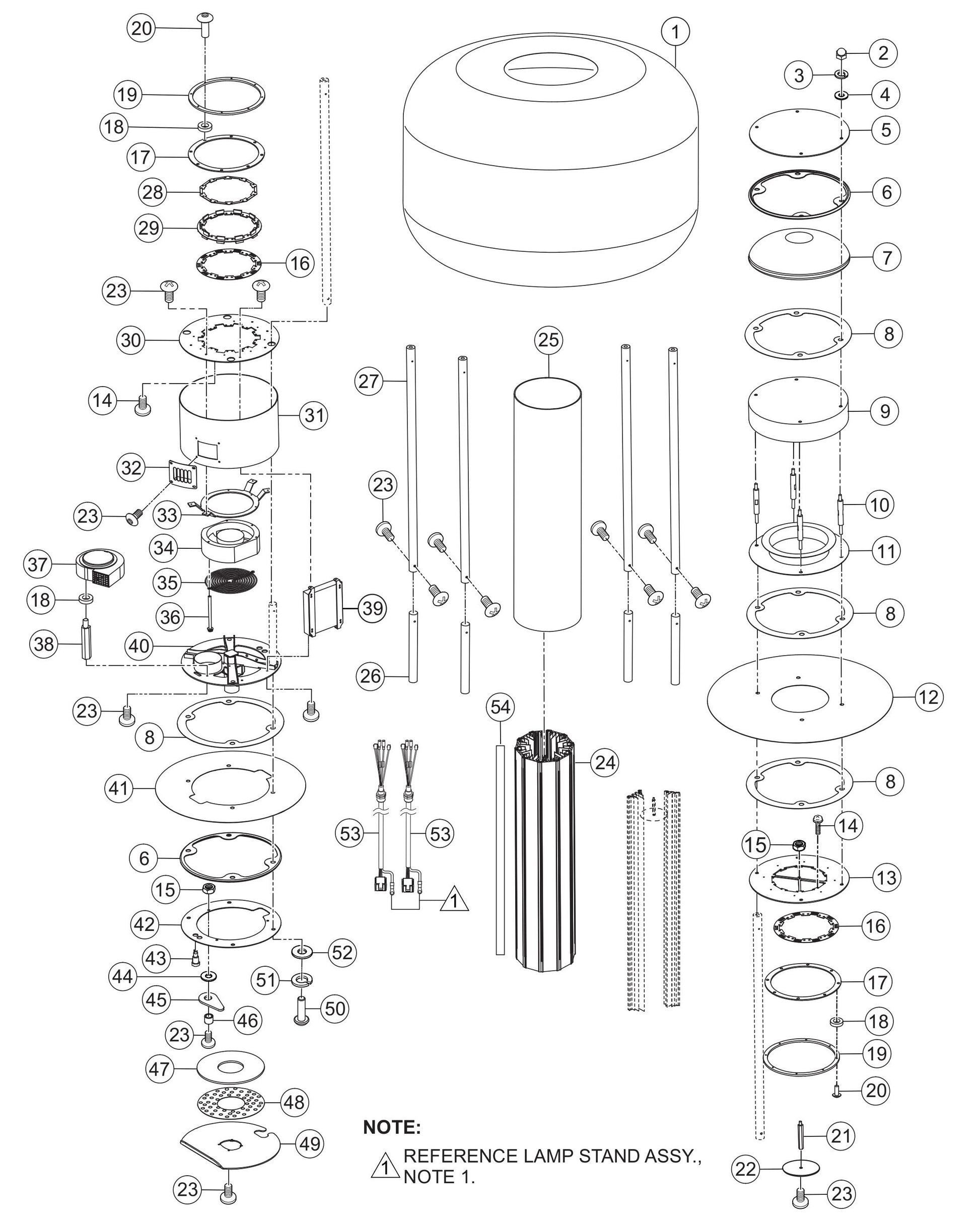 GBX24BK GloBug Lighting System Lamp Assembly Part by Multiquip